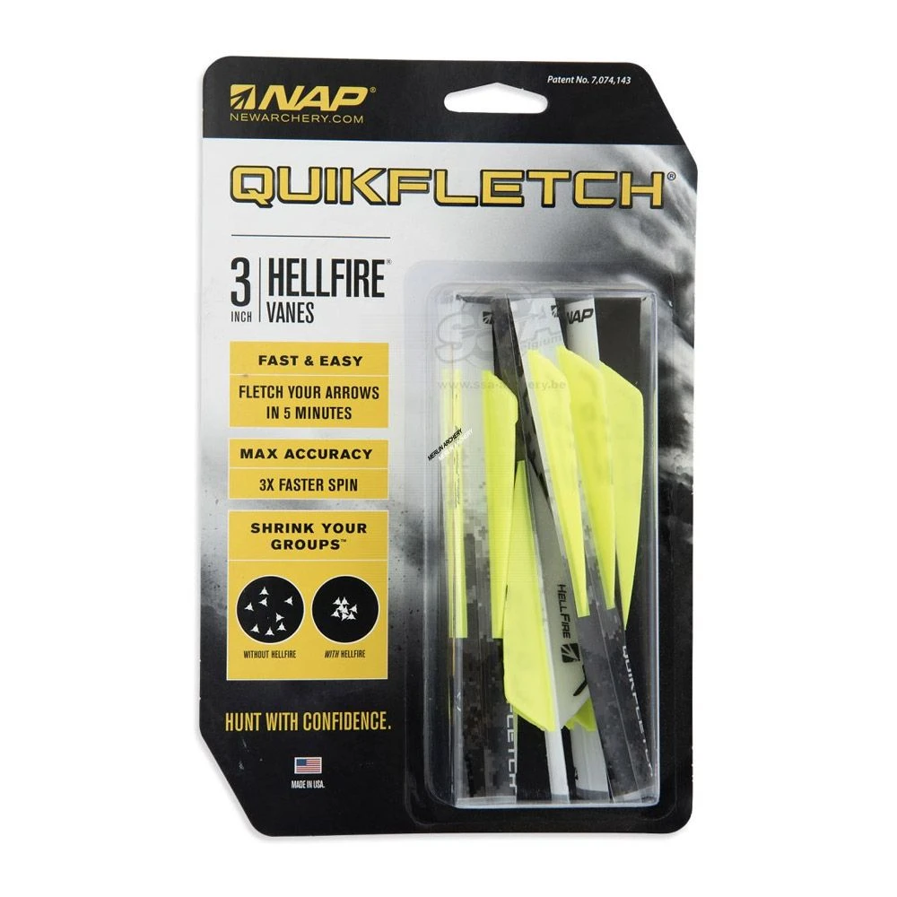 NAP Hellfire 3" Quickfletch 3 NAP Hellfire 3" Quickfletch