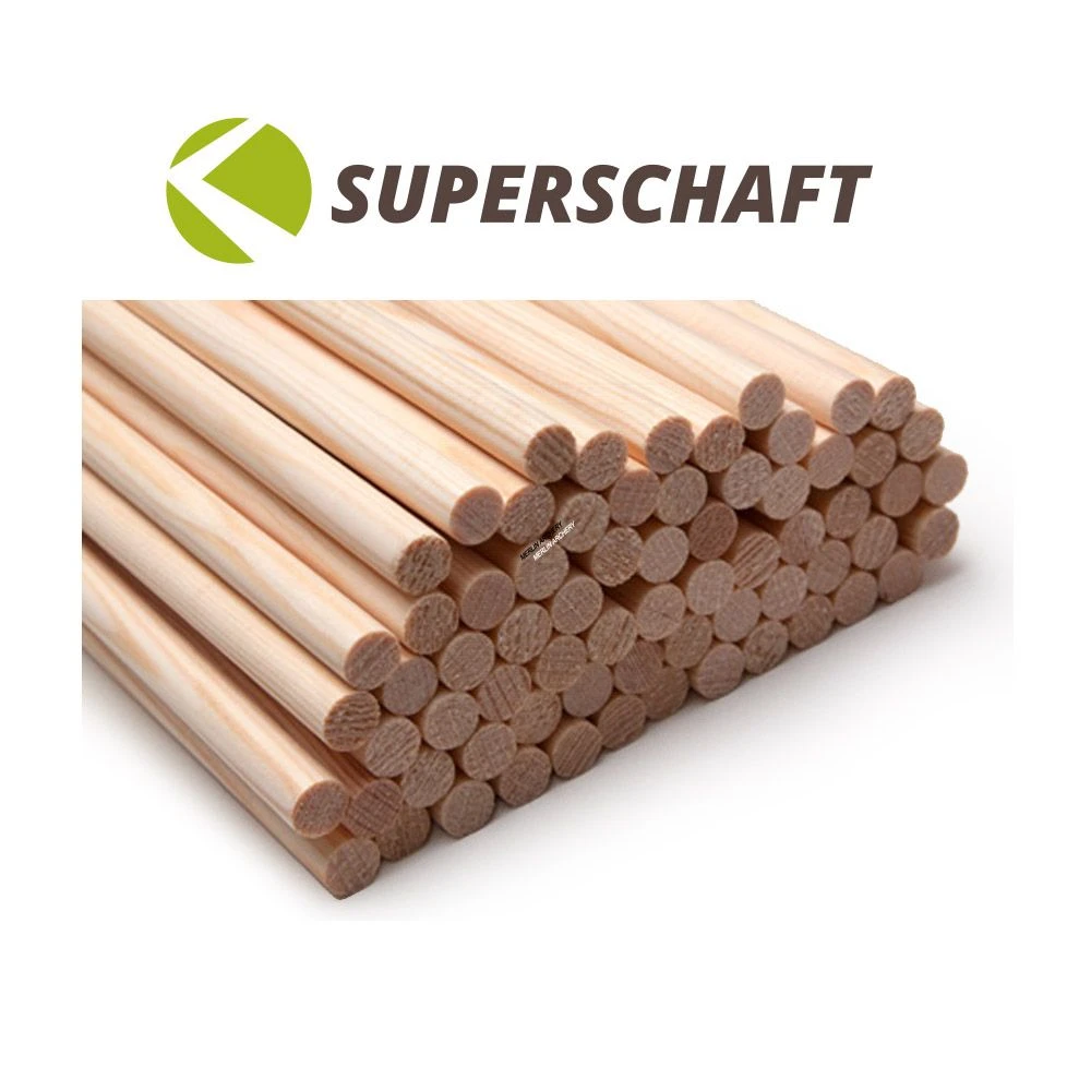 Superschaft Pine Tapered Arrow Shafts - 5/16 To 9/32 - Weight Matched 3 Superschaft Pine Tapered Arrow Shafts - 5/16 To 9/32 - Weight Matched